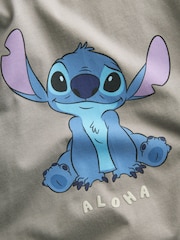 Grey Lilo & Stitch Short Sleeve 100% Cotton T-Shirt (3mths-7yrs) - Image 3 of 3