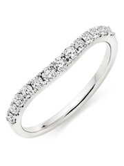 Beaverbrooks 18ct White Gold Diamond Half Eternity Wedding Ring - Image 2 of 3