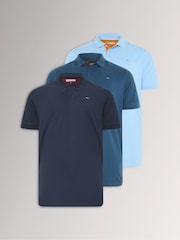Pack de 3 polos con detalle en contraste de BadRhino Big & Tall - Imagen 1 de 6