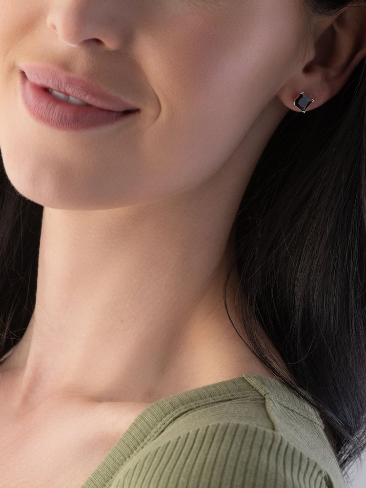 Beaverbrooks Black Cubic Zirconia Stud Earrings - Image 3 of 3