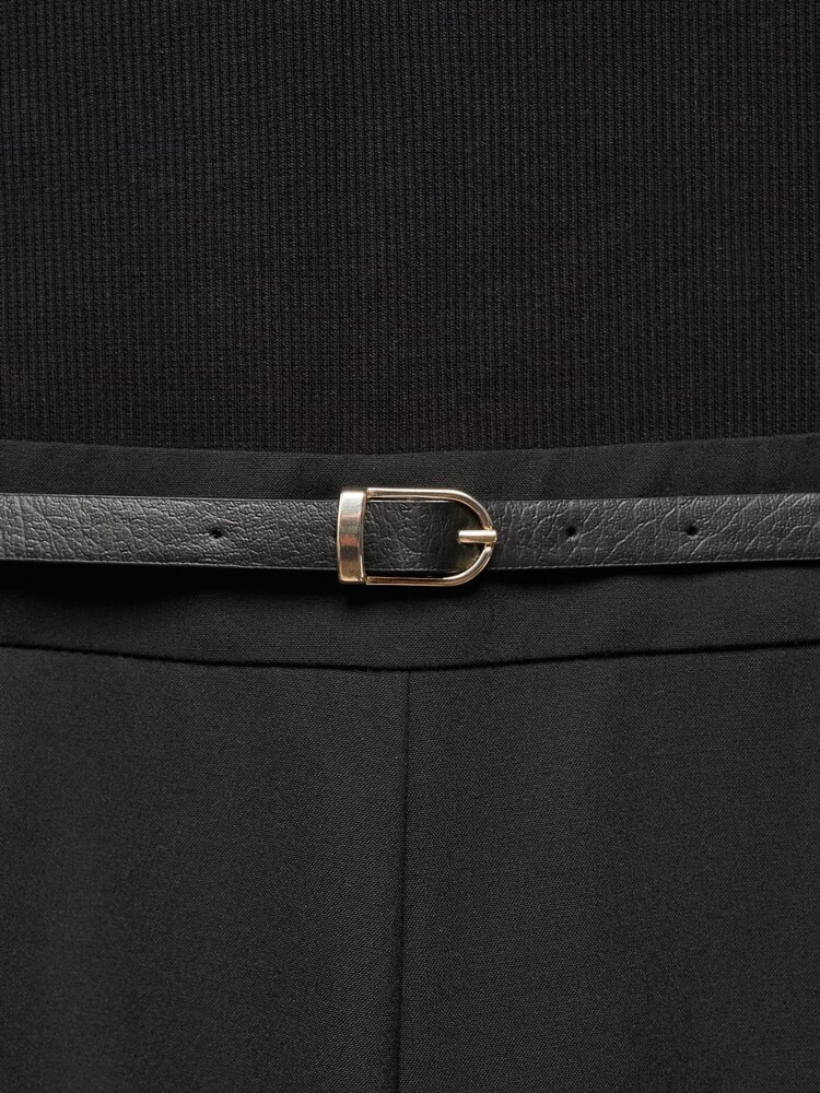 Mango Black Belt Long Jumpsuit - Image 7 of 7