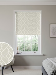 Natural Lattice Geo Made to Measure Roller Blind - Image 1 of 6