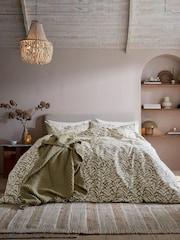 ABIGAIL AHERN x MURMUR Sage Green Tess Wonderfully Soft Waffle Throw - Image 4 of 6