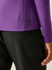 Dare 2b Purple Ventura Hooded Stretch Midlayer Fleece - Image 6 of 10