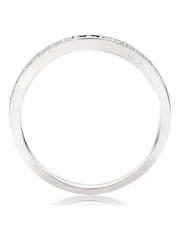 Beaverbrooks 9ct White Gold Diamond Half Eternity Ring - Image 2 of 4