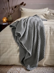 ABIGAIL AHERN x MURMUR Charcoal Tess Wonderfully Soft Waffle Throw - Image 1 of 5