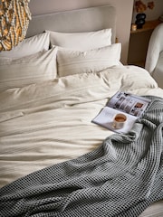 ABIGAIL AHERN x MURMUR Charcoal Tess Wonderfully Soft Waffle Throw - Image 4 of 5