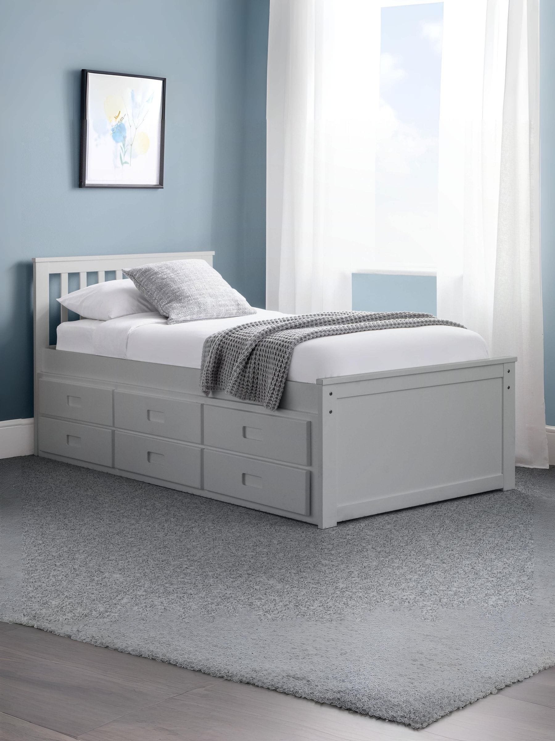 Julian Bowen Maisie Light Grey Wooden Guest Bed Frame - 3ft Single - Image 5