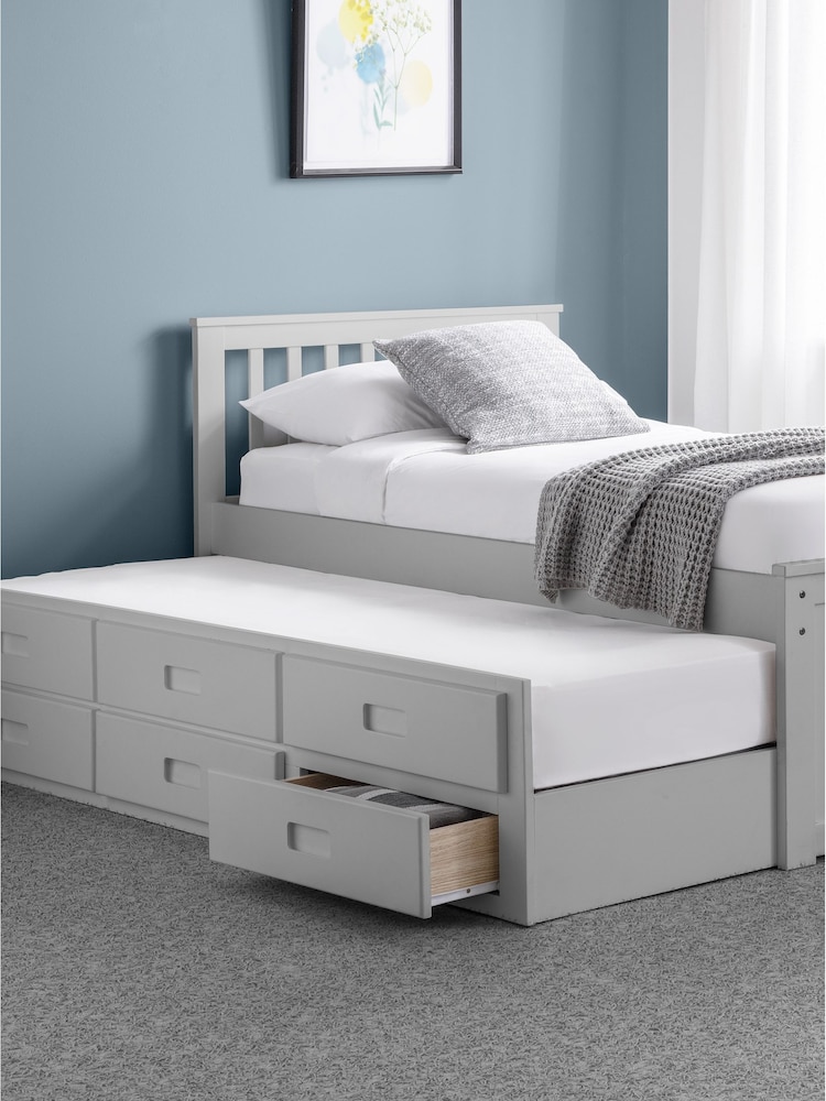 Julian Bowen Grey Maisie 3 Drawer Storage Bed with Pull Out Underbed - Image 2 of 4