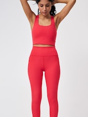 Girlfriend Collective Red 7/8 Pocket High Rise Leggings - Image 1 of 8