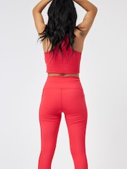 Girlfriend Collective Red 7/8 Pocket High Rise Leggings - Image 2 of 8