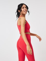 Girlfriend Collective Red 7/8 Pocket High Rise Leggings - Image 4 of 8
