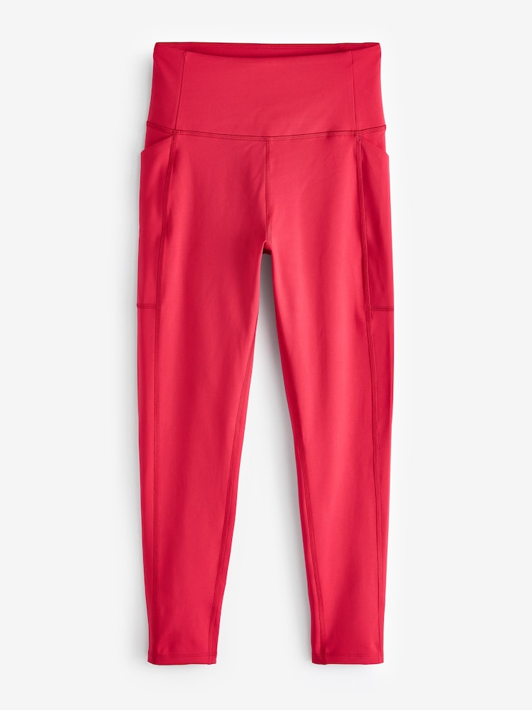 Girlfriend Collective Red 7/8 Pocket High Rise Leggings - Image 8 of 8