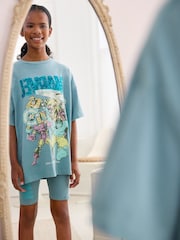 Blue 100% Cotton Marvel License Short Pyjamas (3-12yrs) - Image 3 of 9