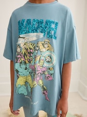 Blue 100% Cotton Marvel License Short Pyjamas (3-12yrs) - Image 4 of 9