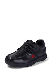 Kickers Black Reasan Strap Leather Shoes - Image 2 of 5