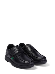 Kickers Black Reasan Strap Leather Shoes - Image 3 of 5