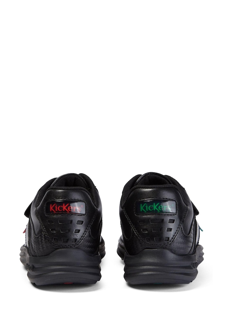 Kickers Black Reasan Strap Leather Shoes - Image 4 of 5