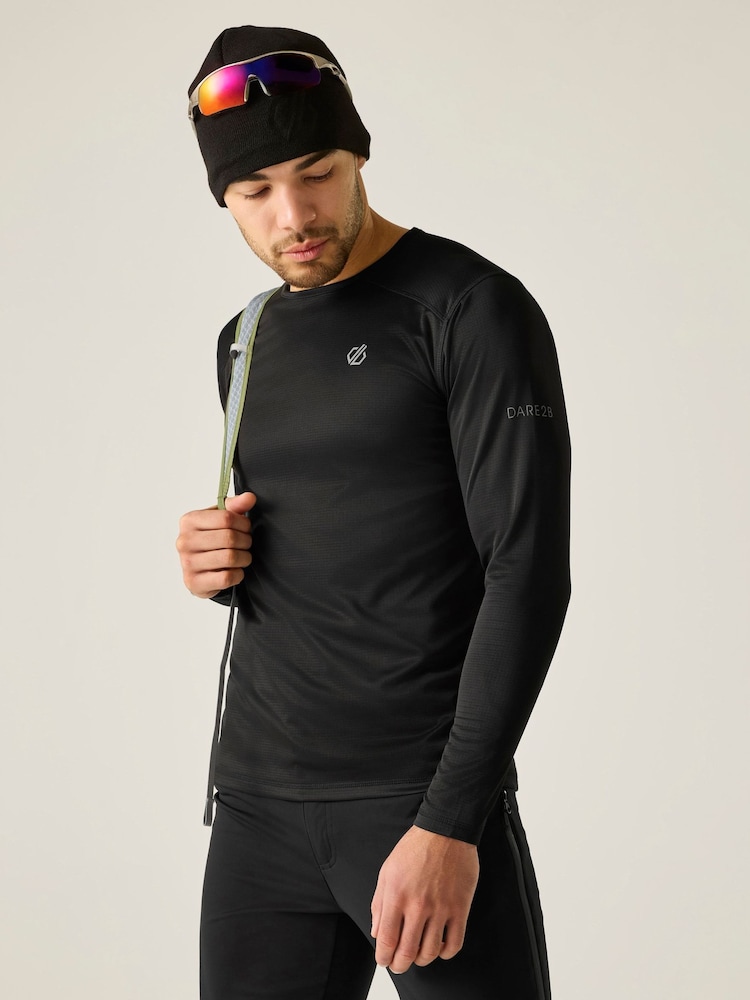 Dare 2b Black Ventura Grid Crew Fleece - Image 1 of 9