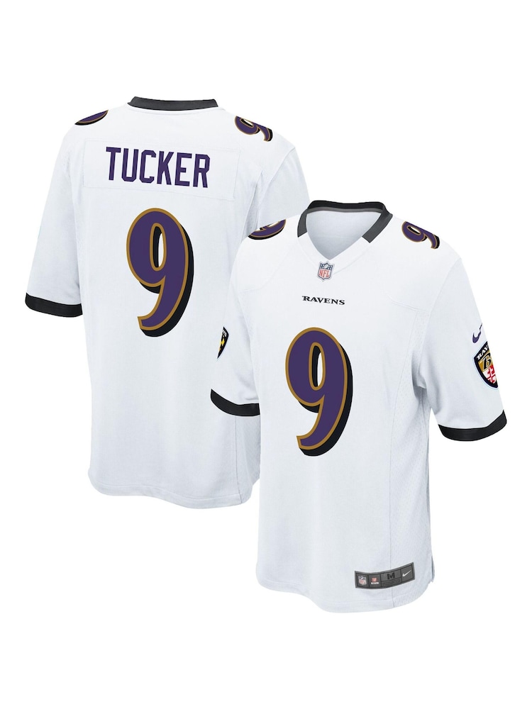 Nike White NFL Baltimore Ravens Road Game Jersey - Justin Tucker Youth - Image 1 of 1 Nike White NFL Baltimore Ravens Road Game Jersey - Justin Tucker Youth - Image 1 of 1