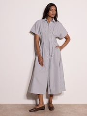 Apricot White Stripe Structured Shirt Midaxi Dress - Image 2 of 5