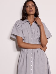 Apricot White Stripe Structured Shirt Midaxi Dress - Image 3 of 5