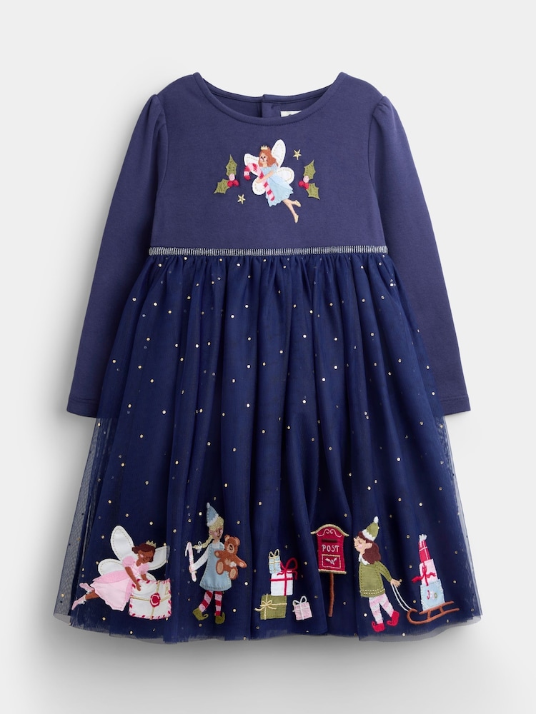 JoJo Maman Bébé Appliqué Hem Combo Dress - Imagen 1 de 4 JoJo Maman Bébé Appliqué Hem Combo Dress - Imagen 1 de 4