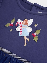 JoJo Maman Bébé Appliqué Hem Combo Dress - Imagen 3 de 4