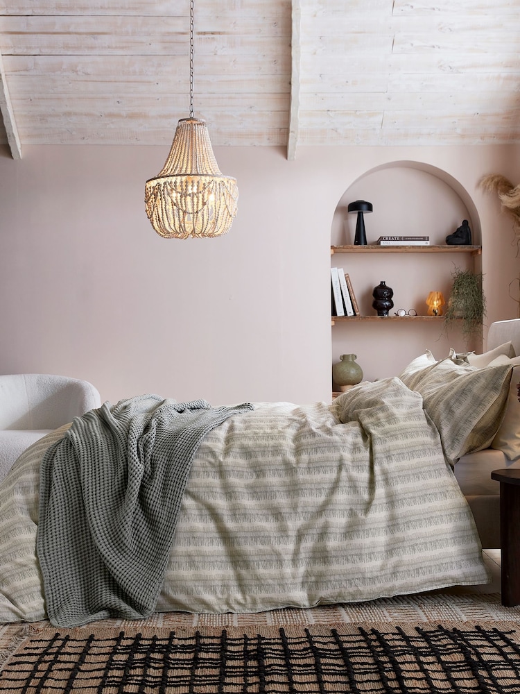 ABIGAIL AHERN x MURMUR Charcoal Moya Stripe Duvet Cover & Pillowcase Set - Image 2 of 6 ABIGAIL AHERN x MURMUR Charcoal Moya Stripe Duvet Cover & Pillowcase Set - Image 2 of 6
