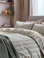ABIGAIL AHERN x MURMUR Charcoal Moya Stripe Duvet Cover & Pillowcase Set - Image 3 of 6