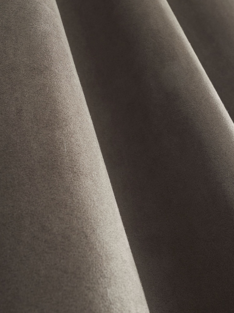 Catherine Lansfield Natural Faux Suede Eyelet Curtains - Image 3 of 3
