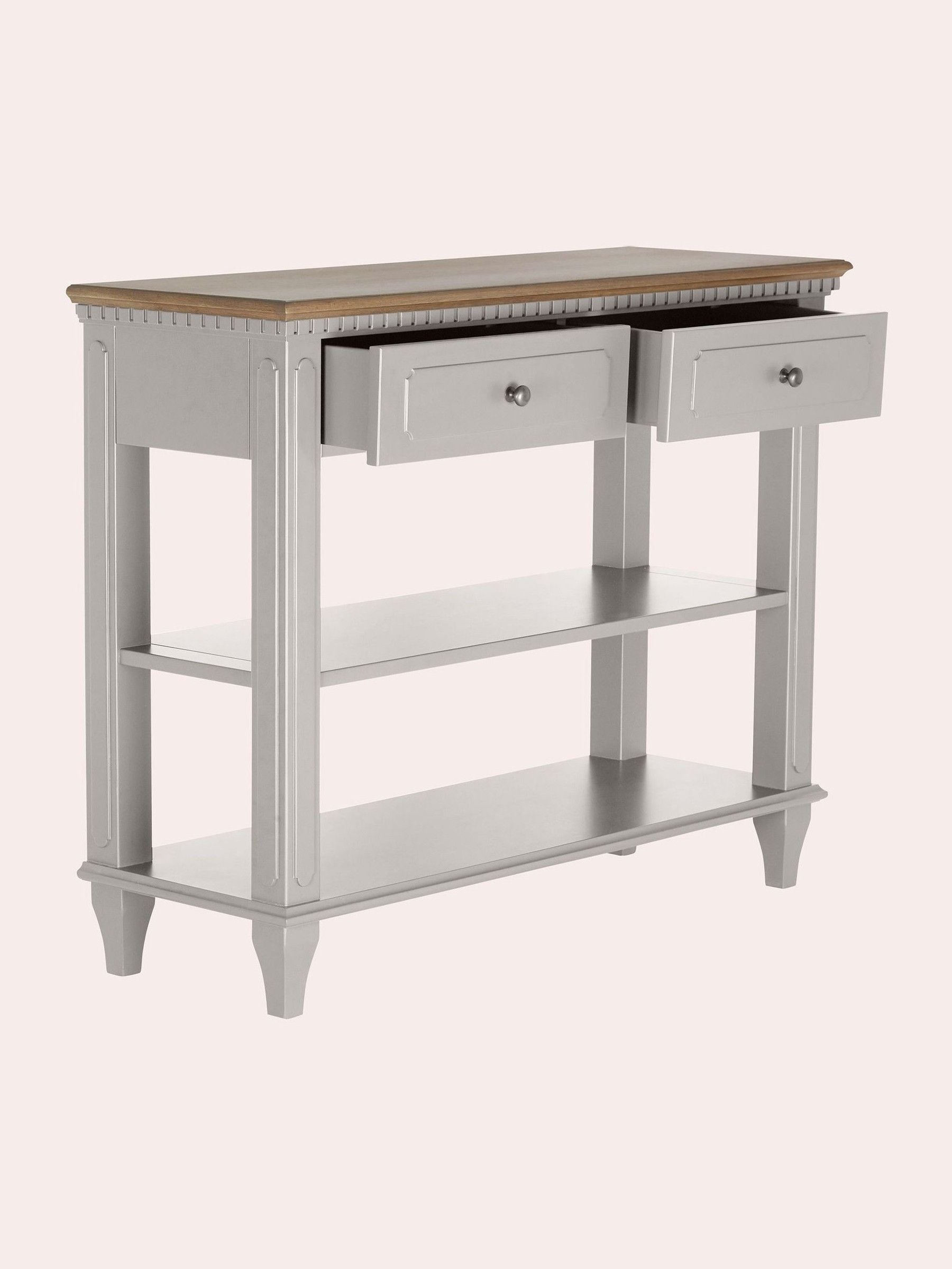 Buy Laura Ashley Pale French Grey Hanover 2 Drawer Console