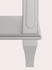 Laura Ashley Pale French Grey Hanover 2 Drawer Console Table - Image 6 of 7