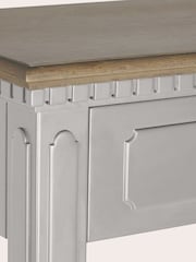 Laura Ashley Pale French Grey Hanover 2 Drawer Console Table - Image 7 of 7