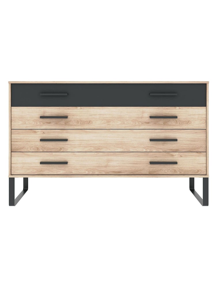 Wiemann Oak Jenson Chest of 4 Drawer Wide Drawers - Image 1 of 1