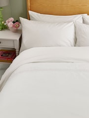 Helena Springfield White Erin Embroidery 100% Cotton Duvet Cover & Pillowcase Set - Image 1 of 6