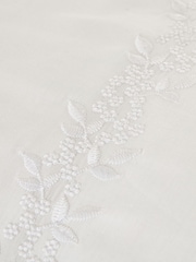 Helena Springfield White Erin Embroidery 100% Cotton Duvet Cover & Pillowcase Set - Image 5 of 6