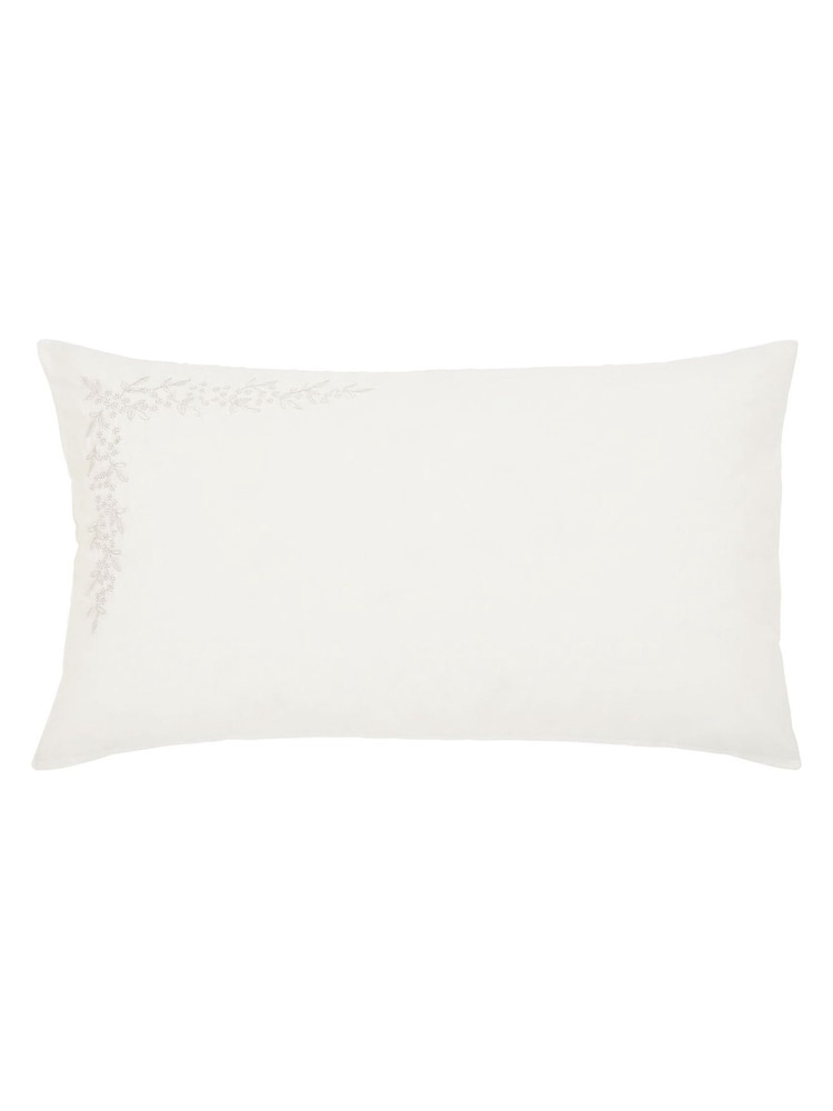 Helena Springfield White Erin Embroidery 100% Cotton Duvet Cover & Pillowcase Set - Image 6 of 6 Helena Springfield White Erin Embroidery 100% Cotton Duvet Cover & Pillowcase Set - Image 6 of 6