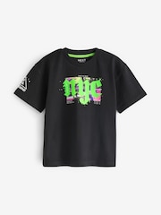 أسود NYC Skate - تيشرت تلبيس مريح بكُم قصير مزين بطبعة جرافيك (3-16 سنة) - صورة 1 من 3