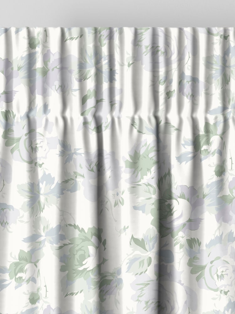 Shabby Chic by Rachel Ashwell® Lavender Breezy Leaves Made to Measure Curtains - Image 9 of 9