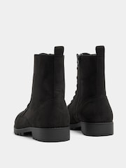 Yours Curve Black Faux Suede Lace Up Boots In Extra-Wide EEE Fit - Image 3 of 4