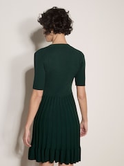 Apricot Ribbed Knit Fit And Flare Mini көйлек - 4суретінің 2 суреті