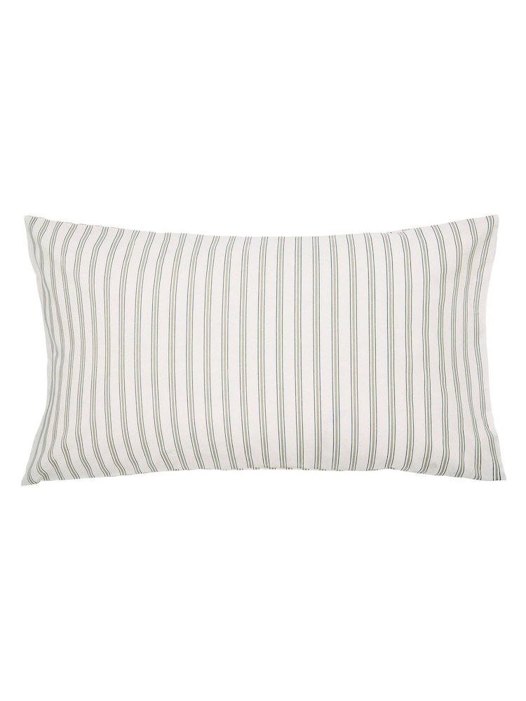 Helena Springfield Linen & Grey Ticking Stripe Duvet Cover & Pillowcase Set - Image 5 of 5