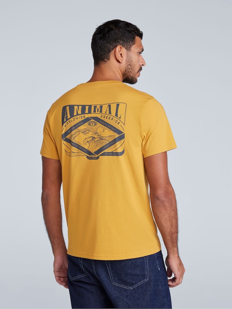 Animal Yellow Mens Jacob T-Shirt - Image 1 of 5 Animal Yellow Mens Jacob T-Shirt - Image 1 of 5