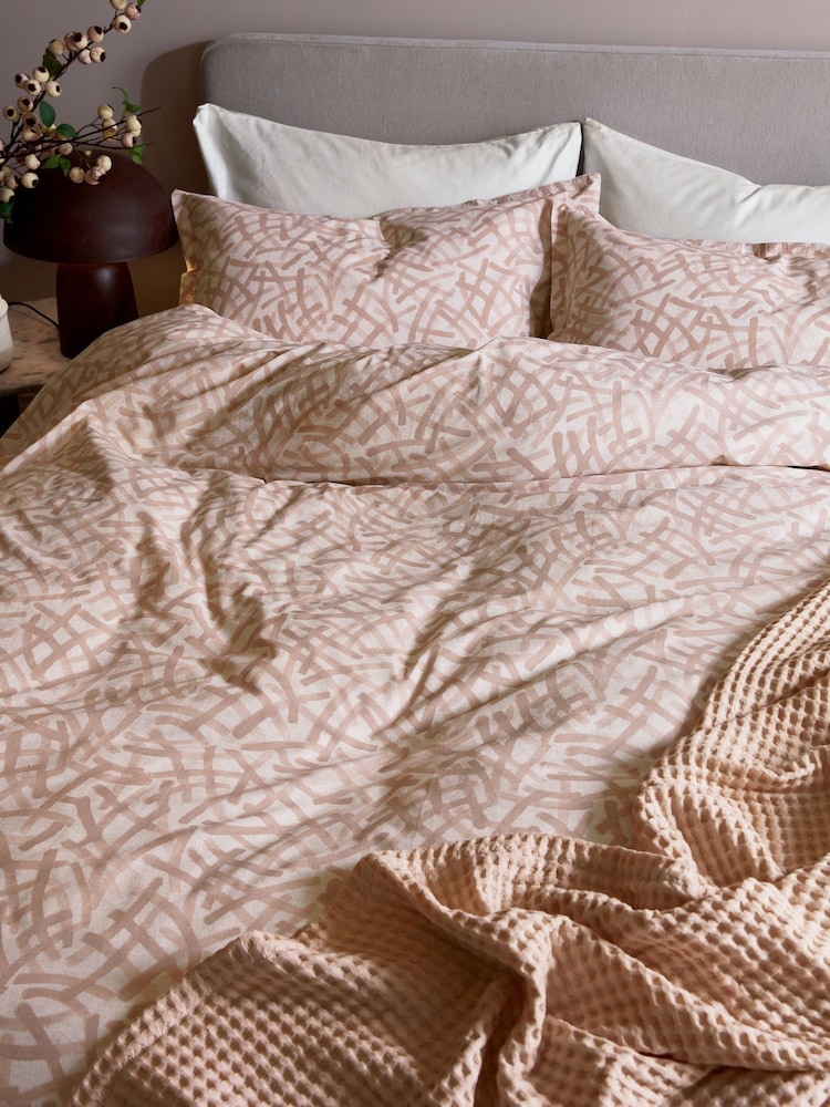 ABIGAIL AHERN x MURMUR Dusky Pink Oonagh Stripe Duvet Cover & Pillowcase Set - Image 1 of 6 ABIGAIL AHERN x MURMUR Dusky Pink Oonagh Stripe Duvet Cover & Pillowcase Set - Image 1 of 6