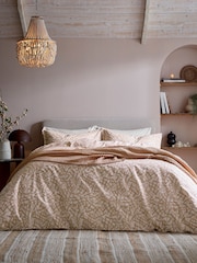 ABIGAIL AHERN x MURMUR Dusky Pink Oonagh Stripe Duvet Cover & Pillowcase Set - Image 2 of 6
