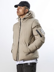 Religion Brown Medium Weight Padded Puffer Jacket - Image 3 of 6