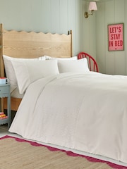 Helena Springfield White Margo Embroidery 100% Cotton Duvet Cover & Pillowcase Set - Image 2 of 6