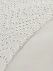 Helena Springfield White Margo Embroidery 100% Cotton Duvet Cover & Pillowcase Set - Image 6 of 6