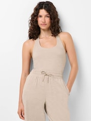 Sweaty Betty Nude Glow Studio Halterneck Tank Top - Image 2 of 6